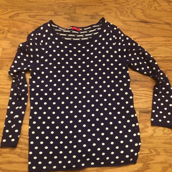 Tissaia Sweaters - Polka dot navel sweater so cute tunic style xl